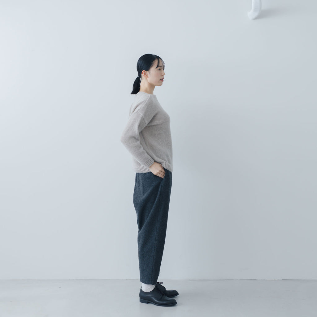 evam eva モヘアリリープルオーバー