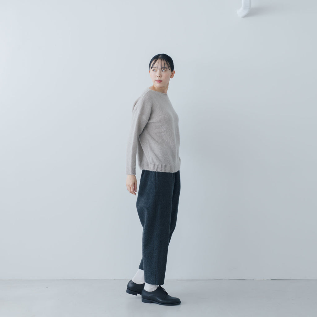 evam eva モヘアリリープルオーバー