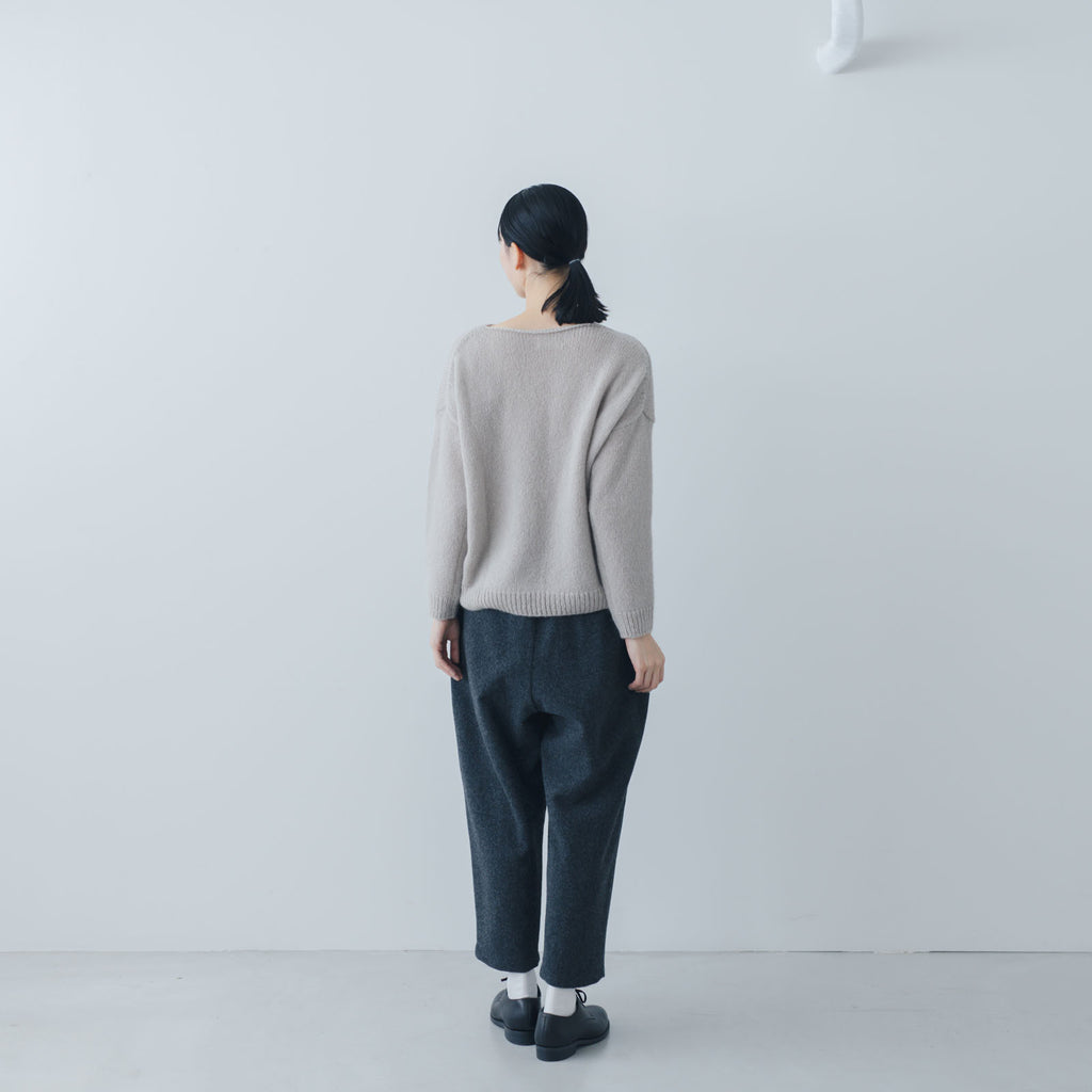 evam eva モヘアリリープルオーバー