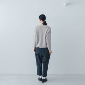 evam eva モヘアリリープルオーバー