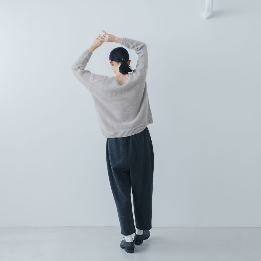 evam eva モヘアリリープルオーバー