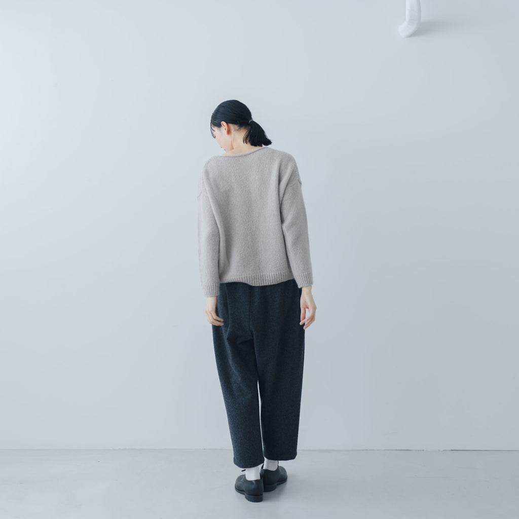 evam eva モヘアリリープルオーバー