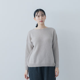 evam eva モヘアリリープルオーバー