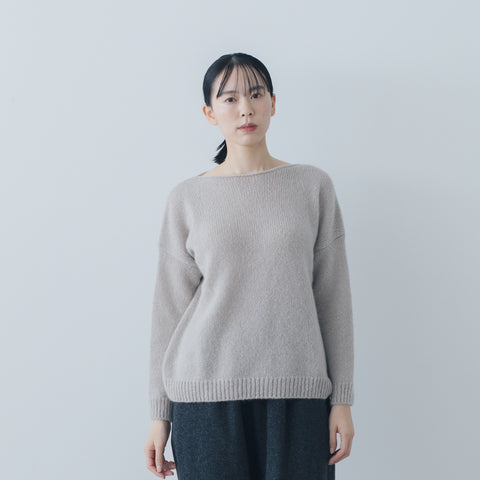 evam eva モヘアリリープルオーバー