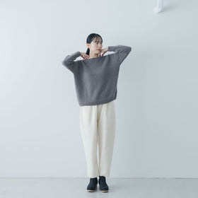 evam eva モヘアリリープルオーバー