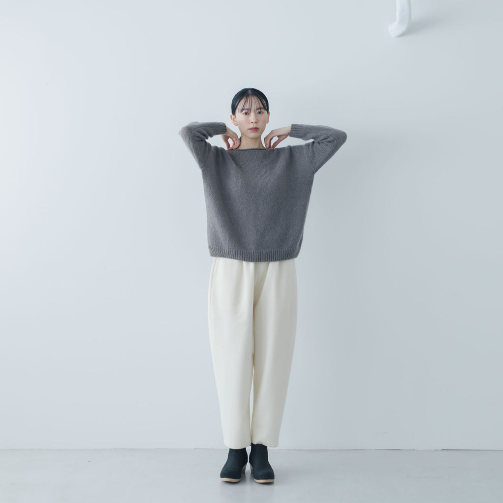 evam eva モヘアリリープルオーバー