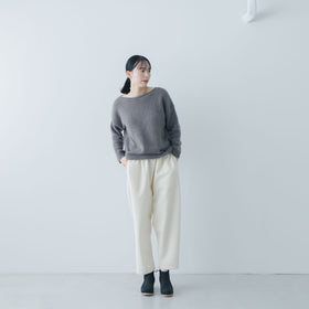 evam eva モヘアリリープルオーバー