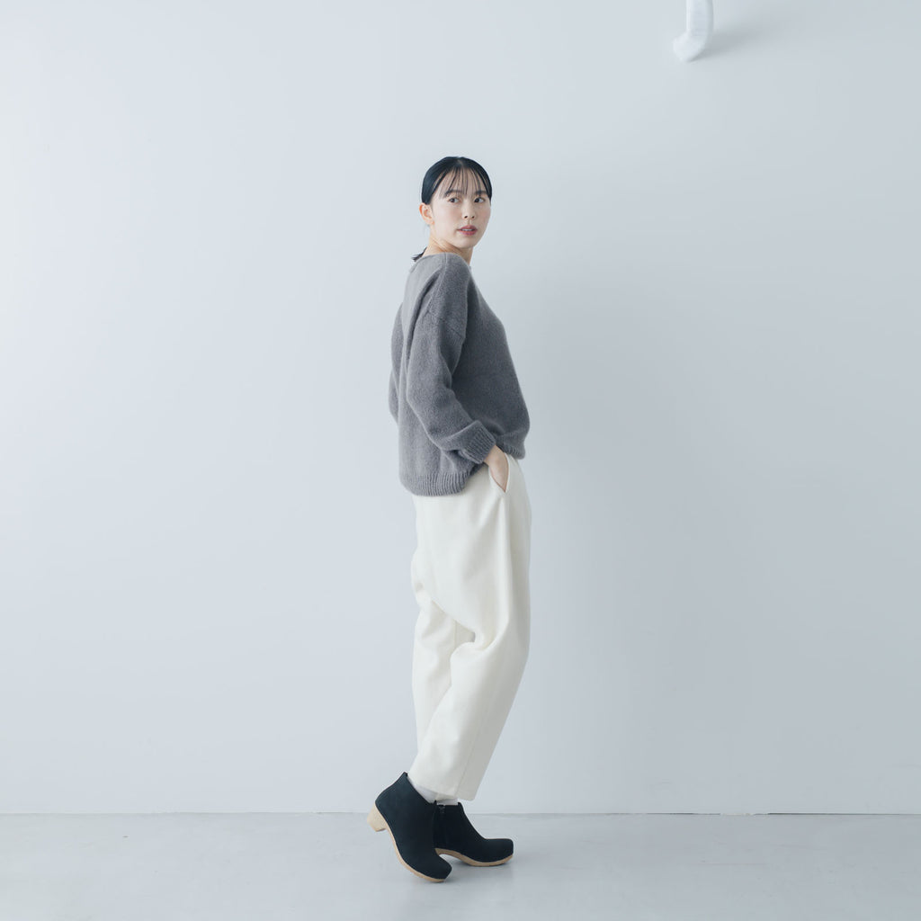 evam eva モヘアリリープルオーバー