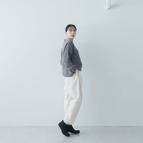 evam eva モヘアリリープルオーバー