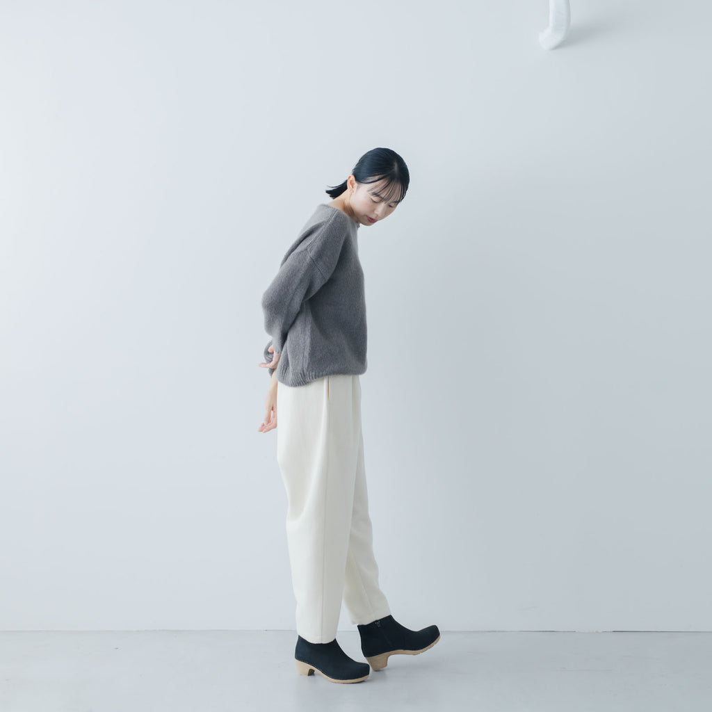 evam eva モヘアリリープルオーバー