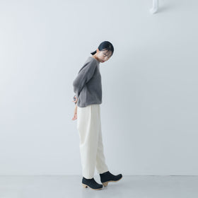 evam eva モヘアリリープルオーバー