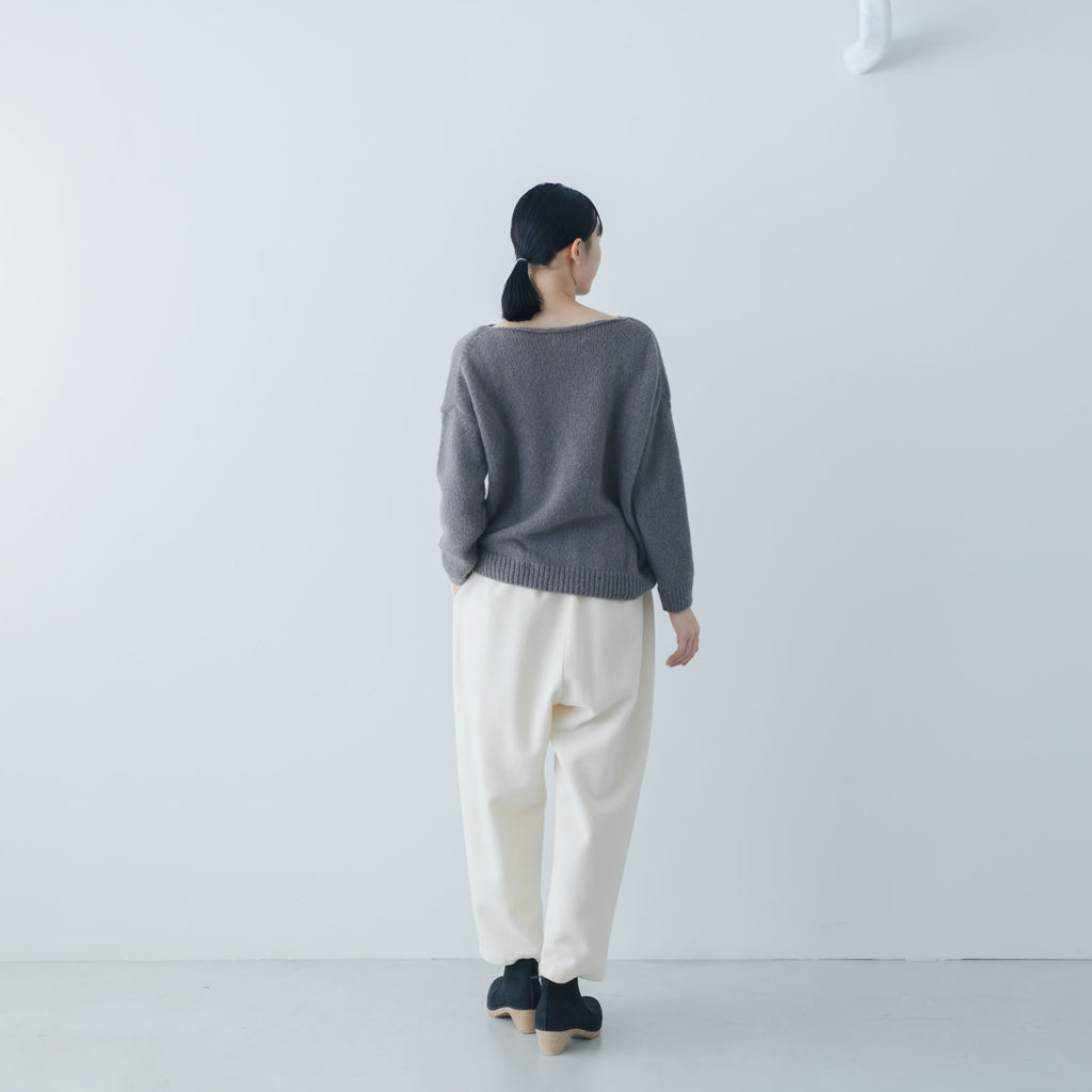 evam eva モヘアリリープルオーバー