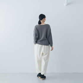 evam eva モヘアリリープルオーバー