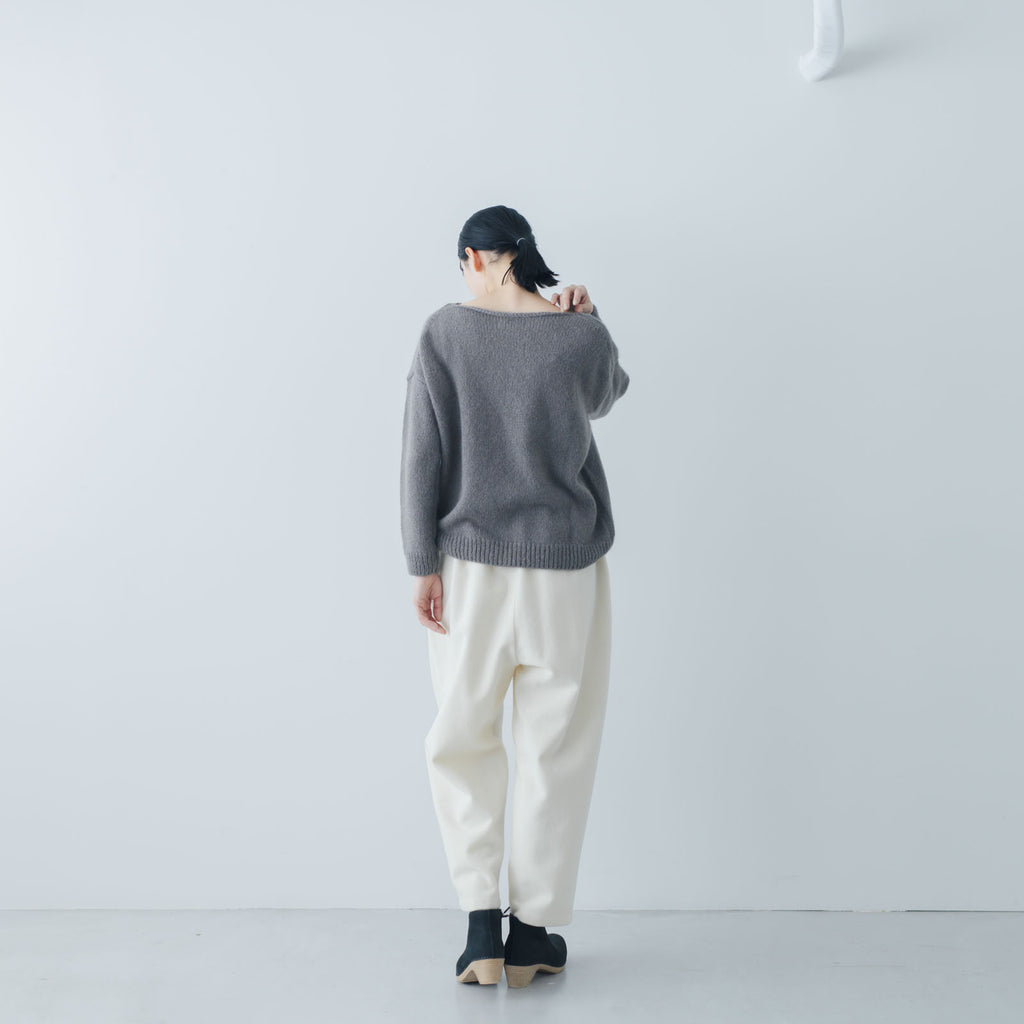 evam eva モヘアリリープルオーバー