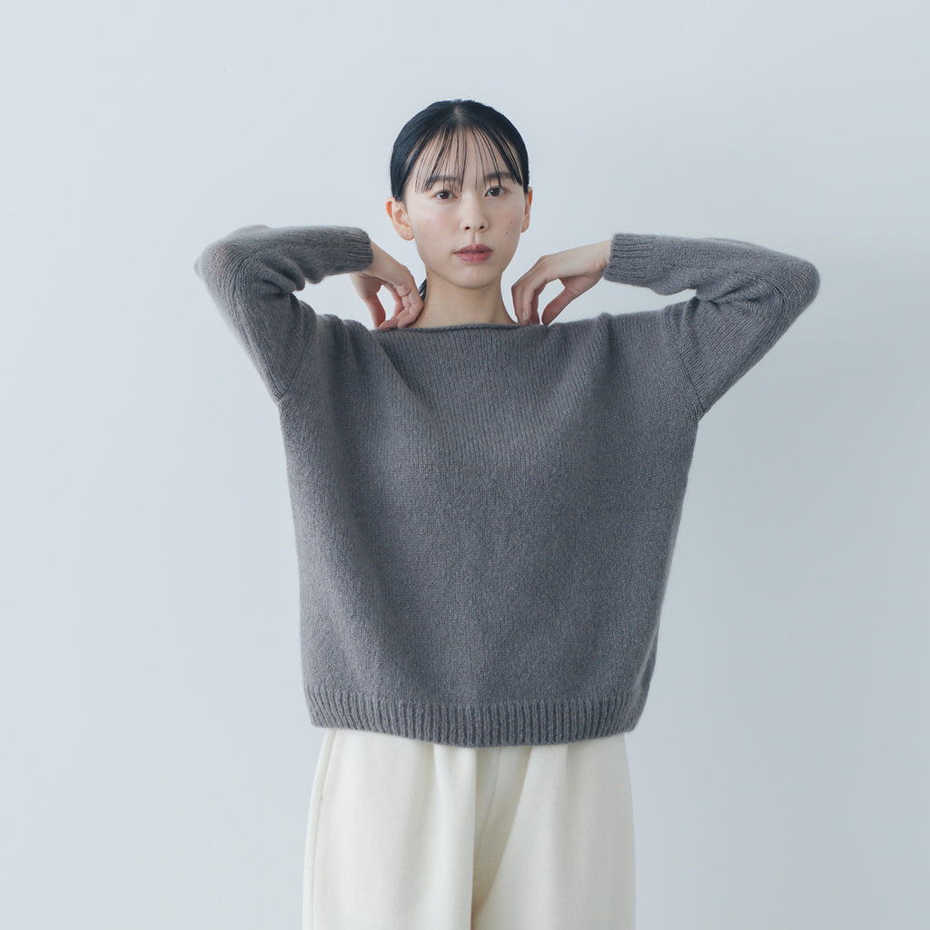 evam eva モヘアリリープルオーバー