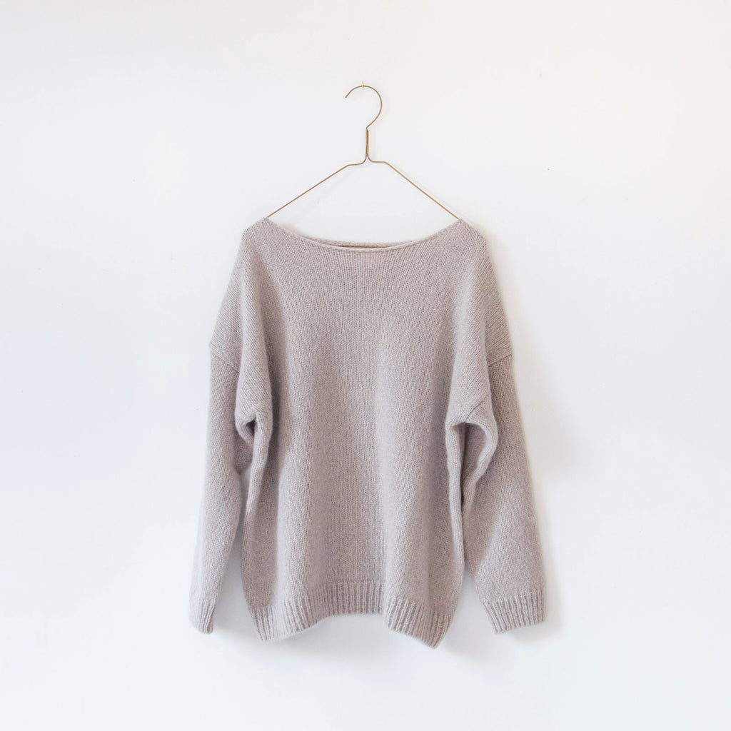 evam eva モヘアリリープルオーバー