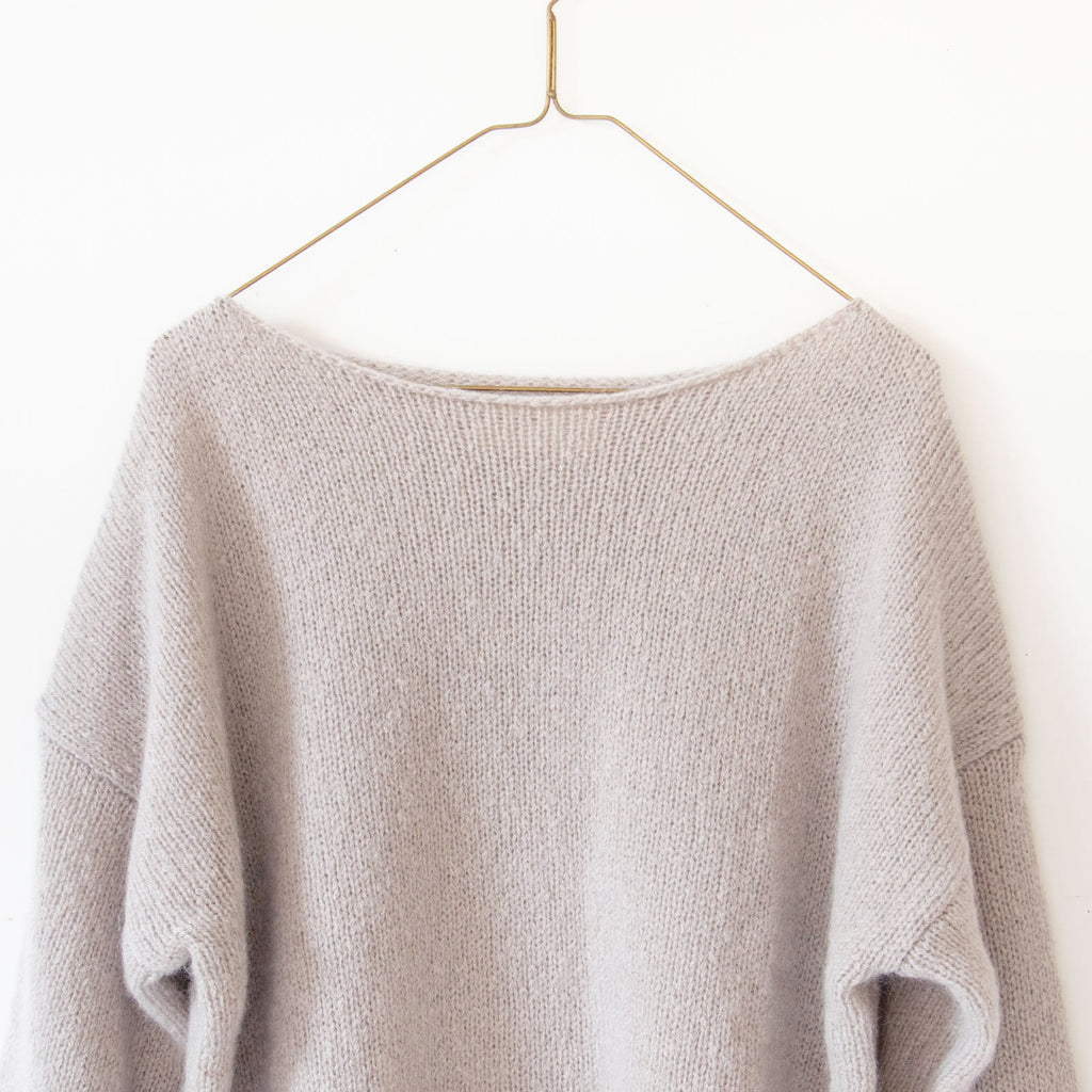 evam eva モヘアリリープルオーバー