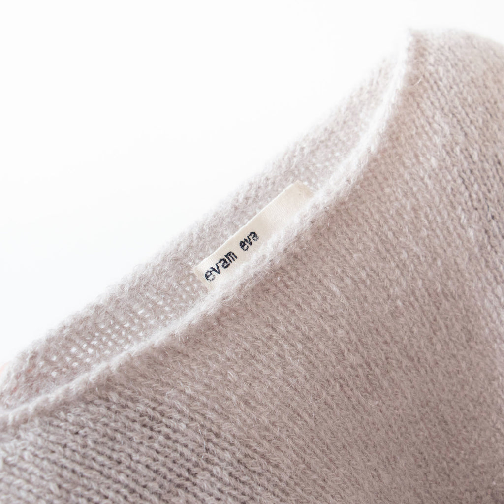 evam eva モヘアリリープルオーバー