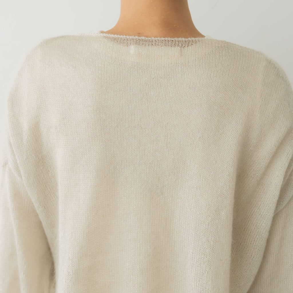 evam eva モヘアシルクプルオーバー