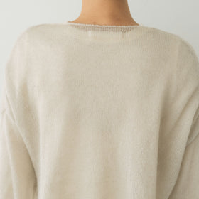 evam eva モヘアシルクプルオーバー