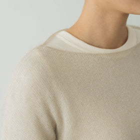 evam eva モヘアシルクプルオーバー