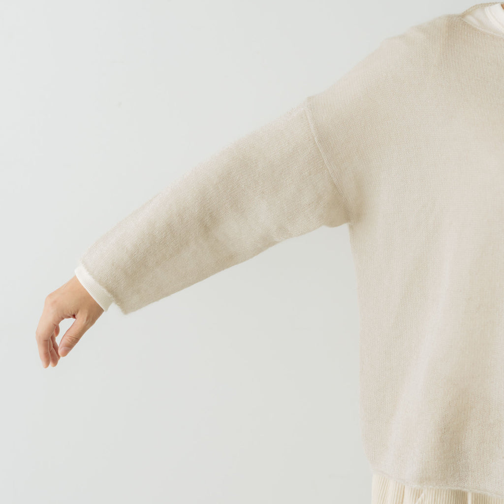 evam eva モヘアシルクプルオーバー