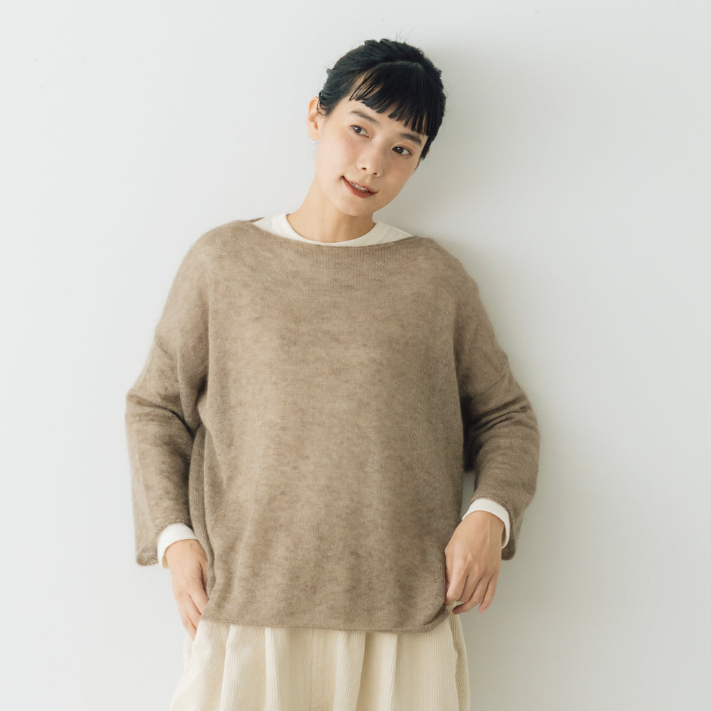 evam eva モヘアシルクプルオーバー