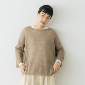 evam eva モヘアシルクプルオーバー