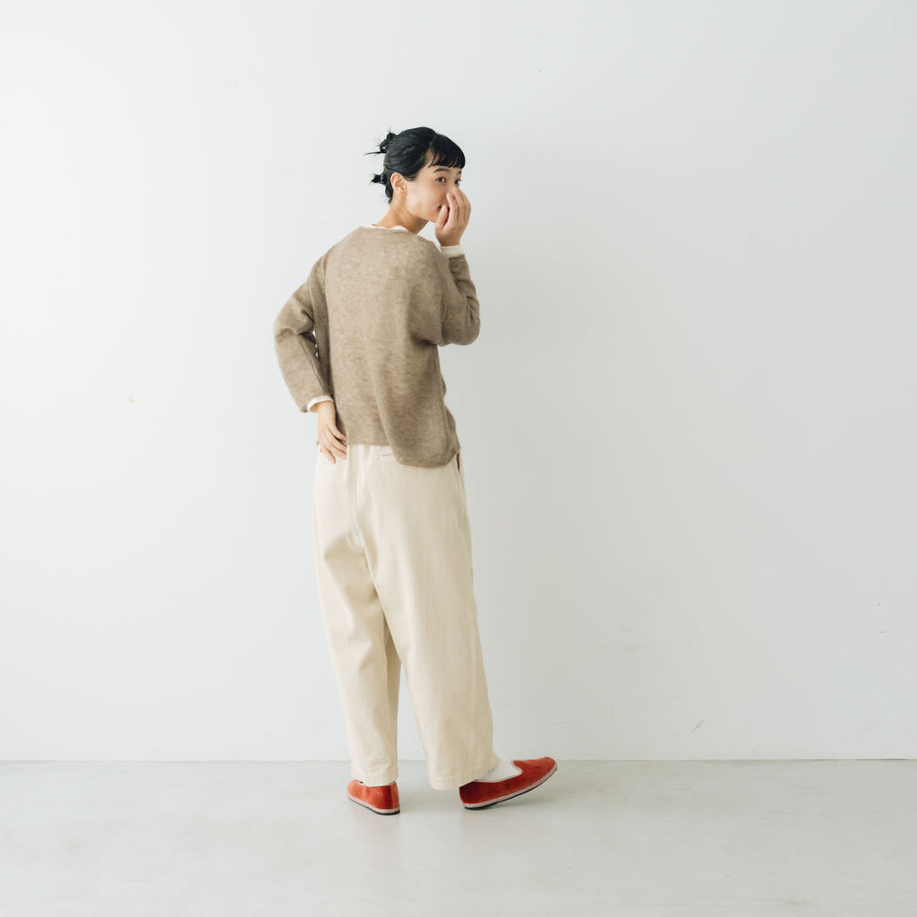 evam eva モヘアシルクプルオーバー