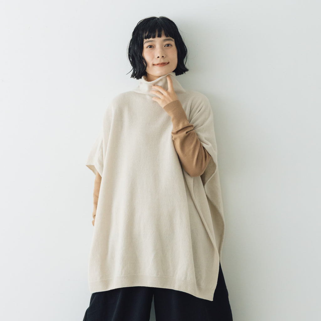 evam eva ウールポンチョ