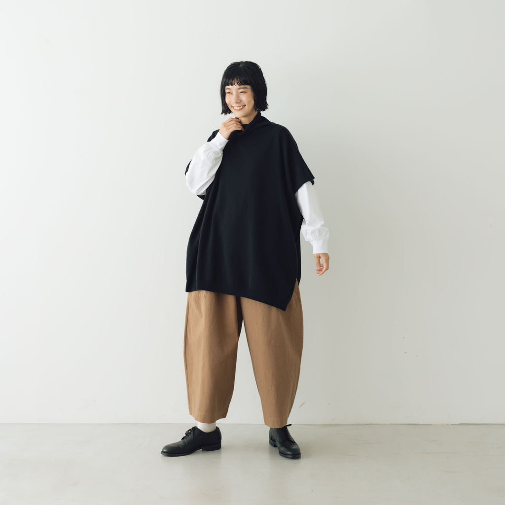 evam eva ウールポンチョ