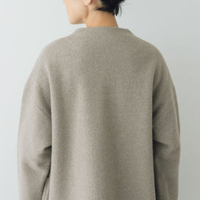 evam eva プレスウールショートコート