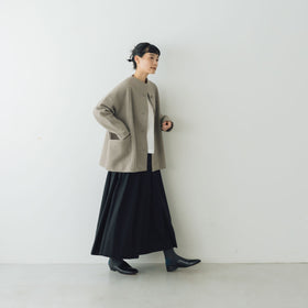 evam eva プレスウールショートコート