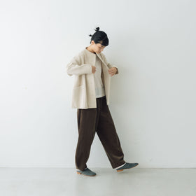 evam eva プレスウールショートコート