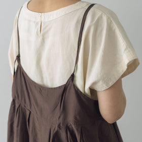 miiThaaii コットンシルク アミン スリップドレス ショコラ