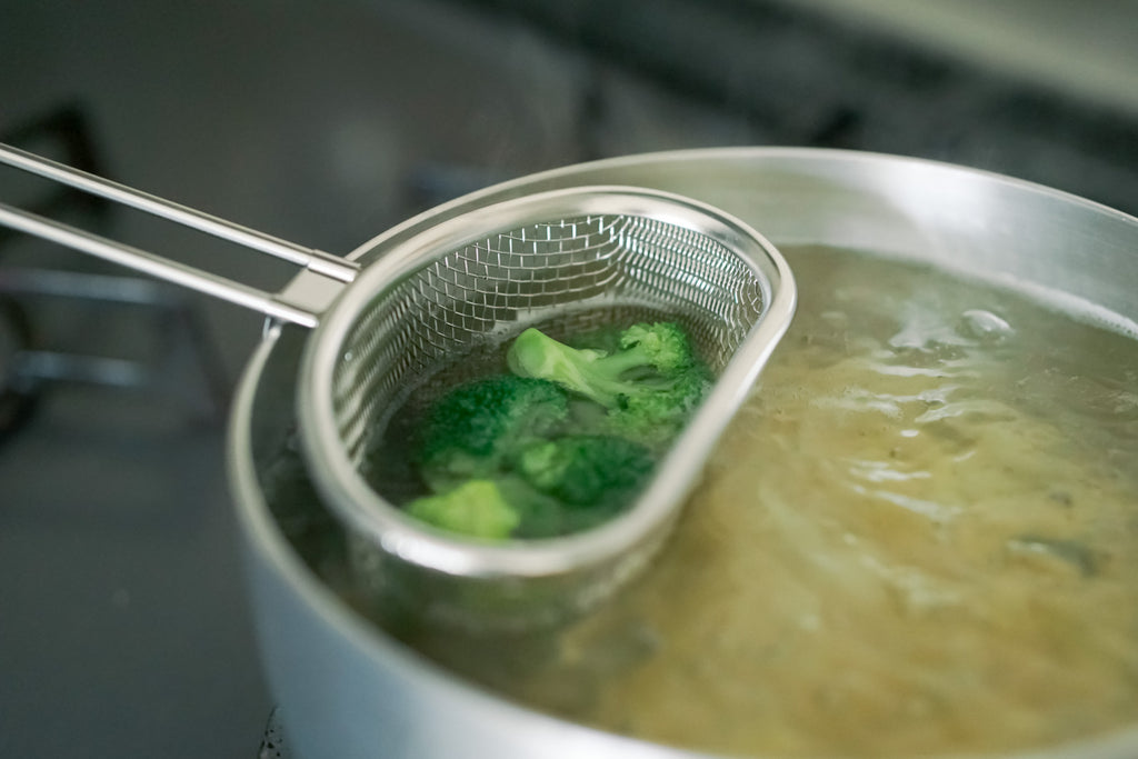 家事問屋 茹で分けザル 9