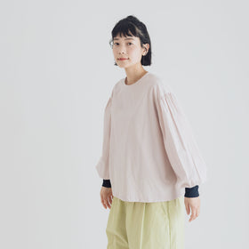 【SALE】Gauze# モダニスト ギャザースリーブ ブラウス