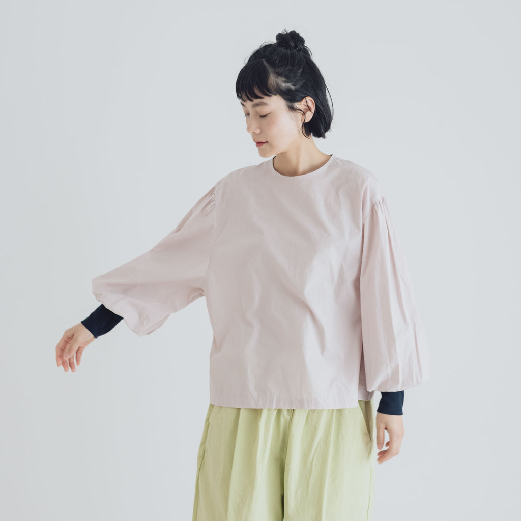 【SALE】Gauze# モダニスト ギャザースリーブ ブラウス