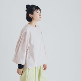 【SALE】Gauze# モダニスト ギャザースリーブ ブラウス