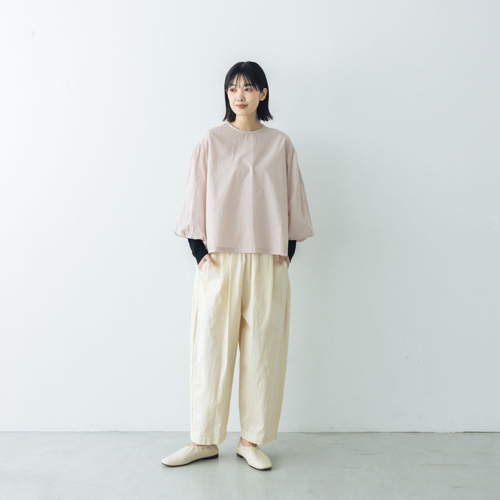 【SALE】Gauze# モダニスト ギャザースリーブ ブラウス