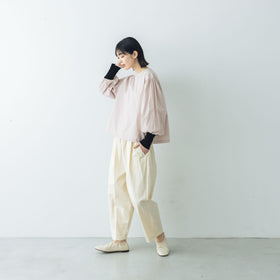 【SALE】Gauze# モダニスト ギャザースリーブ ブラウス