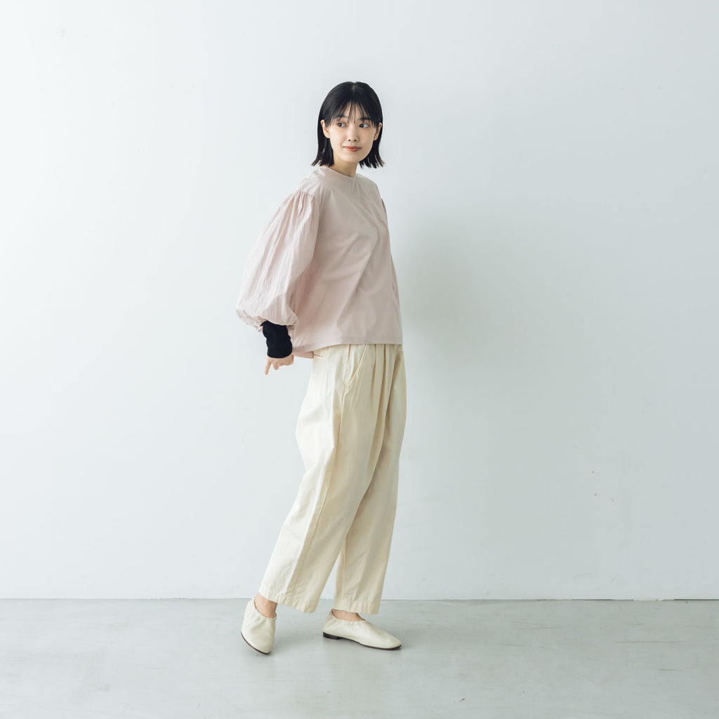 【SALE】Gauze# モダニスト ギャザースリーブ ブラウス