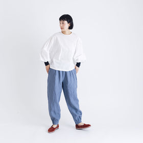 【SALE】Gauze# モダニスト ギャザースリーブ ブラウス