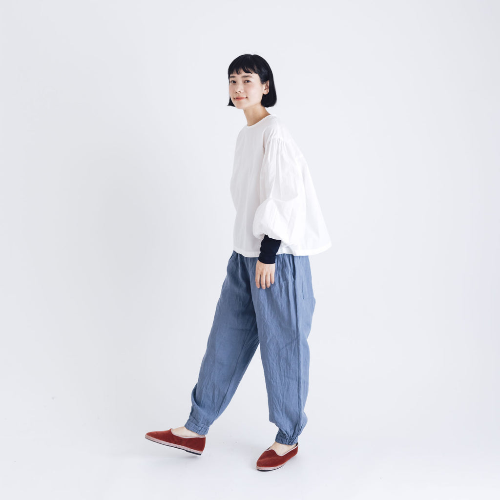 【SALE】Gauze# モダニスト ギャザースリーブ ブラウス