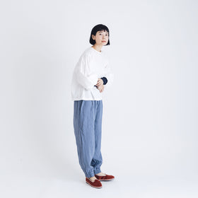 【SALE】Gauze# モダニスト ギャザースリーブ ブラウス