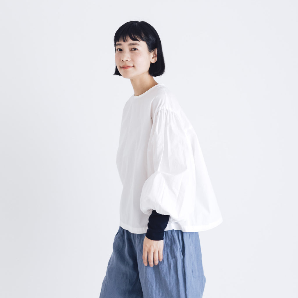 【SALE】Gauze# モダニスト ギャザースリーブ ブラウス