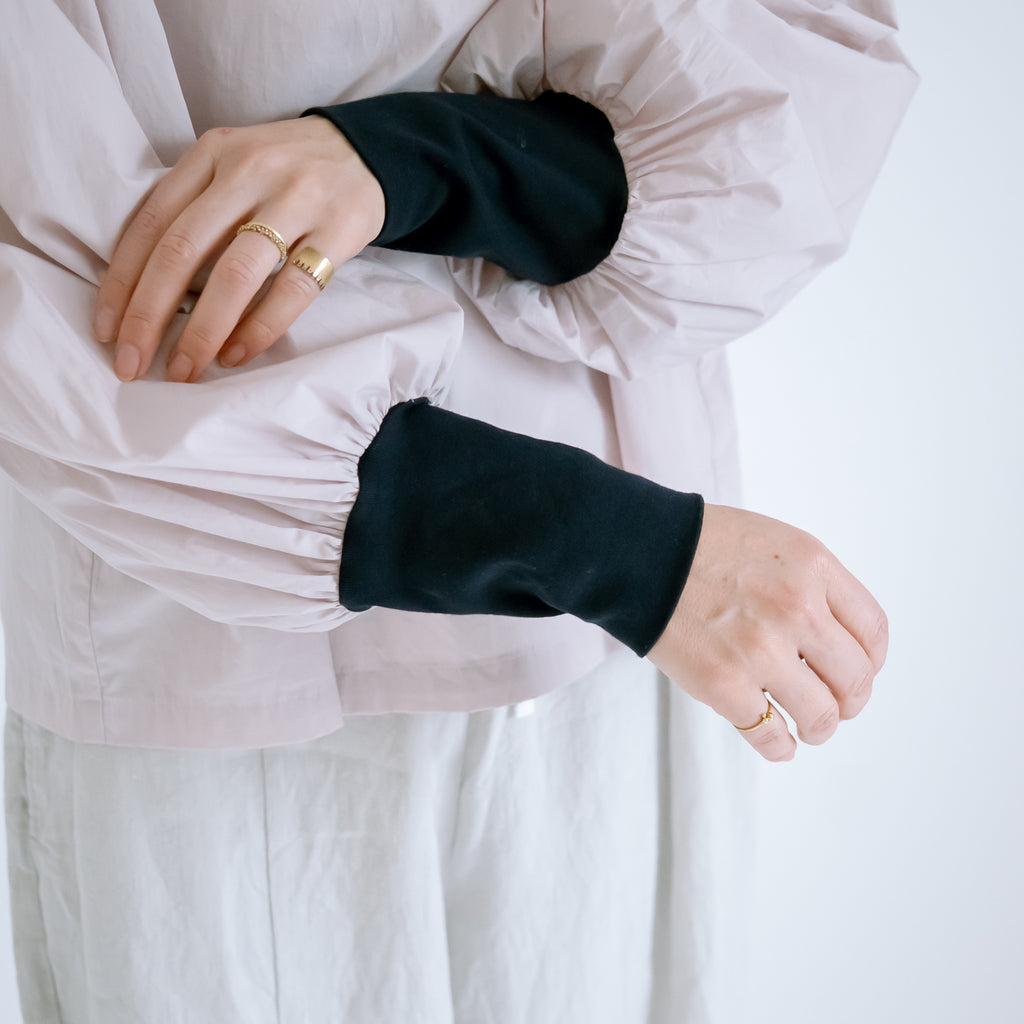 【SALE】Gauze# モダニスト ギャザースリーブ ブラウス