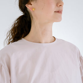 【SALE】Gauze# モダニスト ギャザースリーブ ブラウス