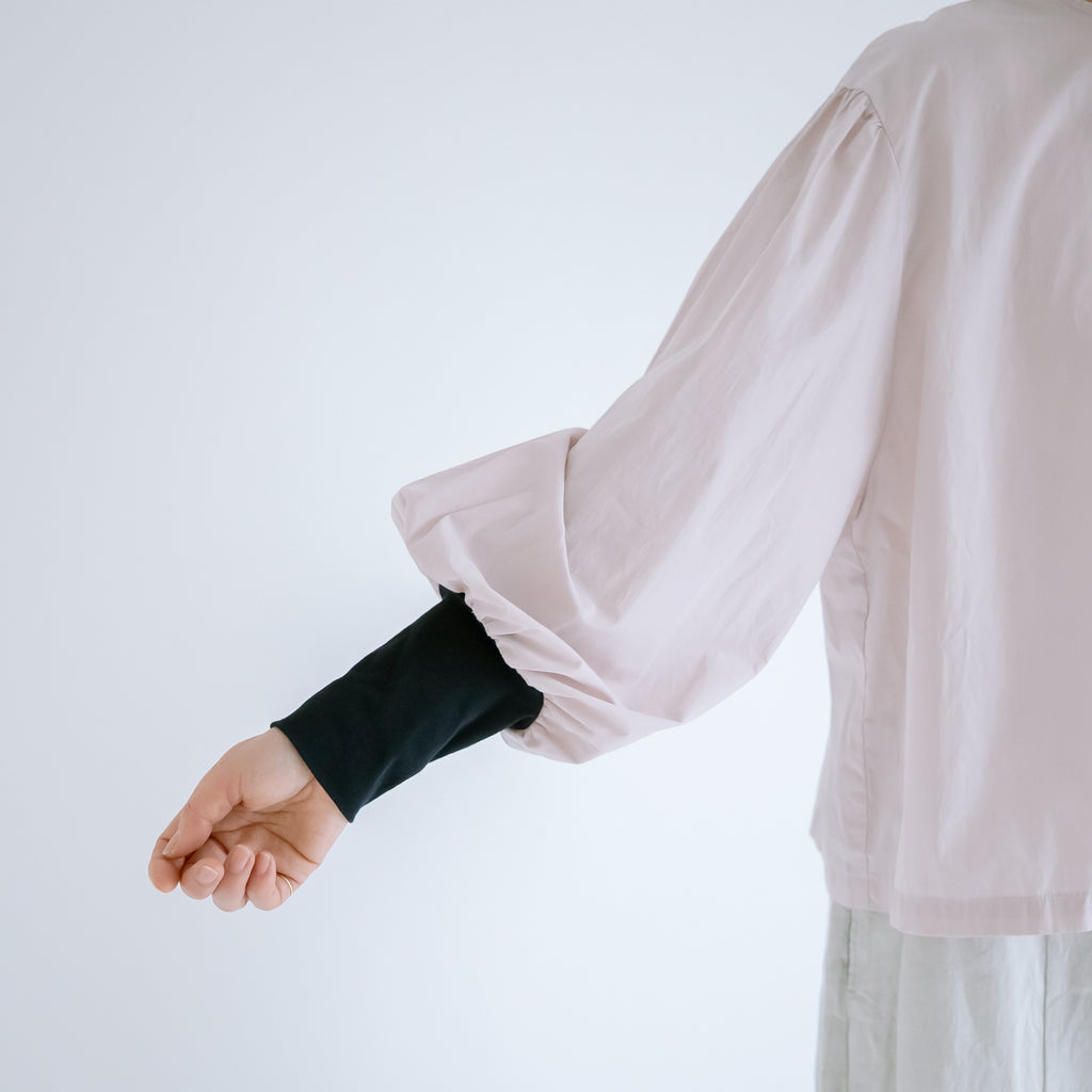 【SALE】Gauze# モダニスト ギャザースリーブ ブラウス