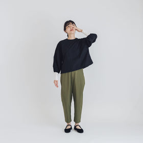 【SALE】Gauze# モダニスト ギャザースリーブ ブラウス